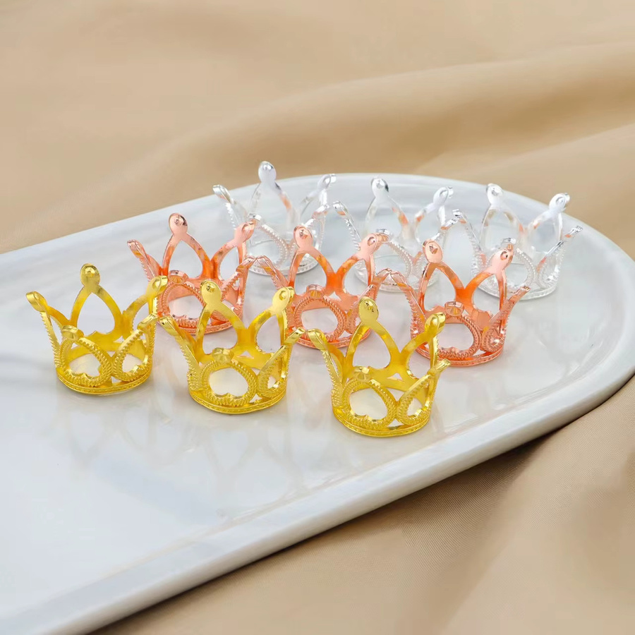 Hohl Mini Crown Perlen, Gold/Silber Farbe, Unisex - Bild 3