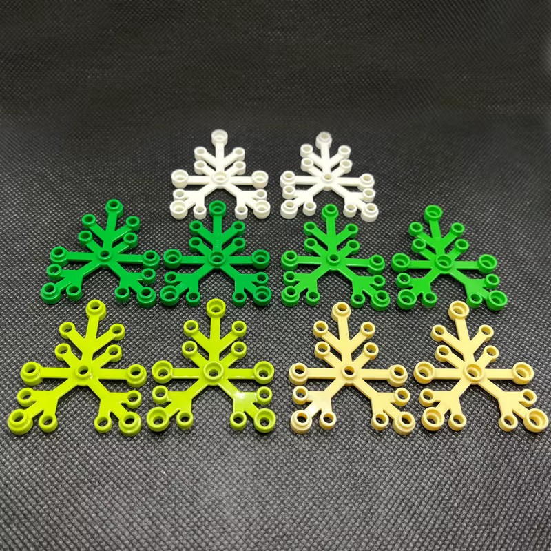 30 Stück Baum und Blumen Blätter Bausteine in Grün für MOC Construction City Street View Zubehör aus Kunststoff - Bild 2