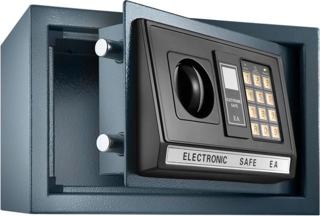 tectake Elektronischer Safe mit Doppelbolzen-Verschlusssystem und Notöffnung in Schwarz, B/T/H: 31 x 22 x 20 cm - Bild 2