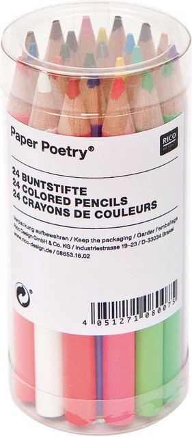 Rico Design Paper Poetry Buntstifte Multicolour 24 Stück - Bild 1