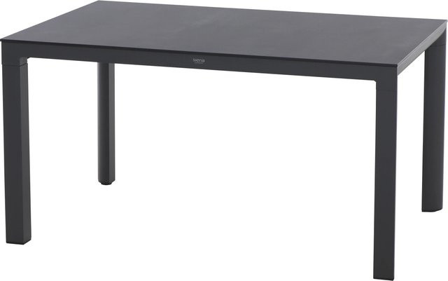 Siena Garden Gartentisch Silva Rechteckig aus HPL in Anthrazit Matt mit modernem Design für Garten und Außenbereich B/T: 140 x 90 cm - Bild 1