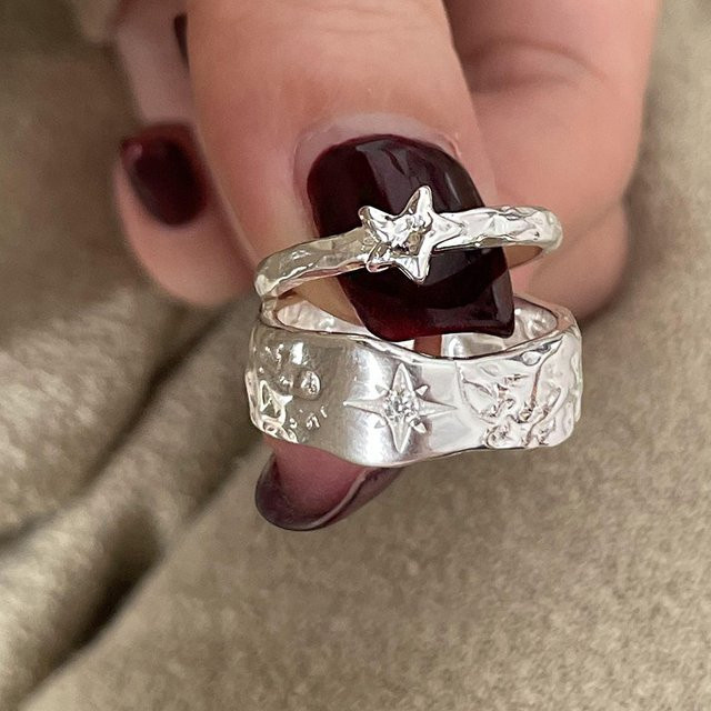 Ring Stern, Silber, Vintage, Unisex - Bild 1