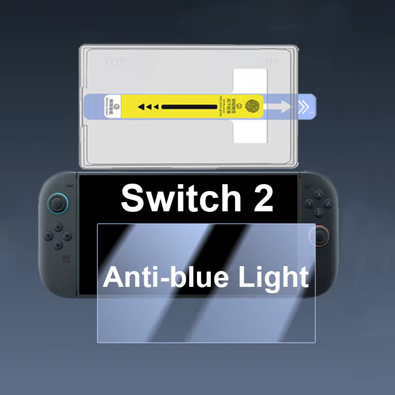 Auto-Alignment OneTouch Displayschutzfolie aus gehärtetem Glas für Nintendo Switch 2, ultraklar und Anti-Blaulicht, 1 Stück - Bild 3