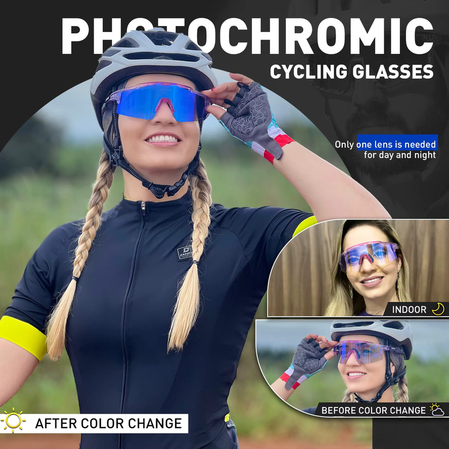 KAPVOE Sportsonnenbrille, Photochrome, Unisex, Vollrand, Kunststoff - Bild 3