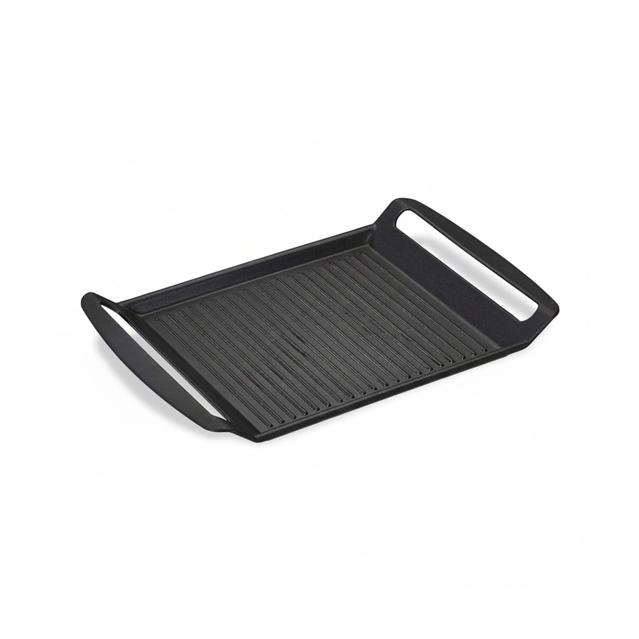Relaxdays Grillpfanne aus Metall in Anthrazit, antihaftbeschichtet und ofenfest, B/T/H: 3,5 x 26 x 39 cm - Bild 2