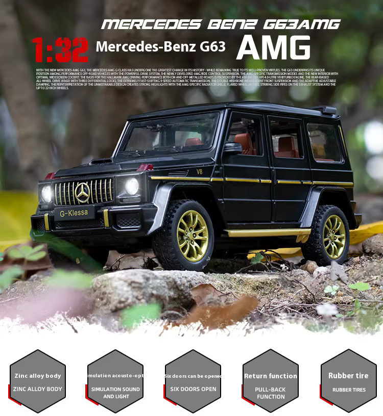 Maisto Mercedes-Benz Benz G63 Amg Spielzeug Auto, 1:32, Licht und Sound - Bild 3