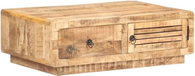 vidaXL Couchtisch aus Mangoholz in Braun, B/T/H: 90 x 60 x 29 cm - Bild 1