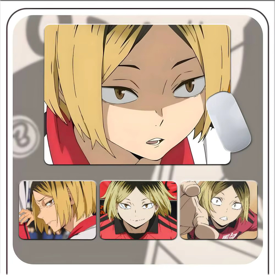 Moetch Mauspad Kenma Kozume Cartoon Design in Multicolour, rutschfeste Schreibtischunterlage für Tastatur und Laptop - Bild 2
