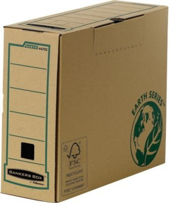 Fellowes Bankers Box Earth Archivschachtel für DIN A4, braun, 20 Stück - Bild 1