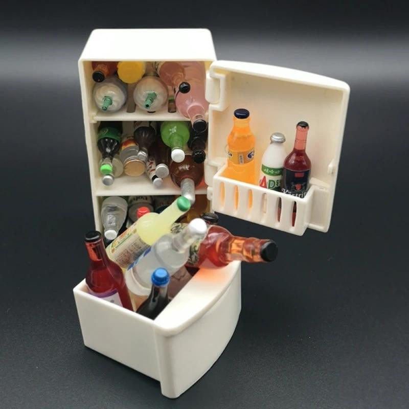 Linyi toy Puppenhaus Zubehör 1/12 mit Essen Getränken und Kühlschrank - Bild 1