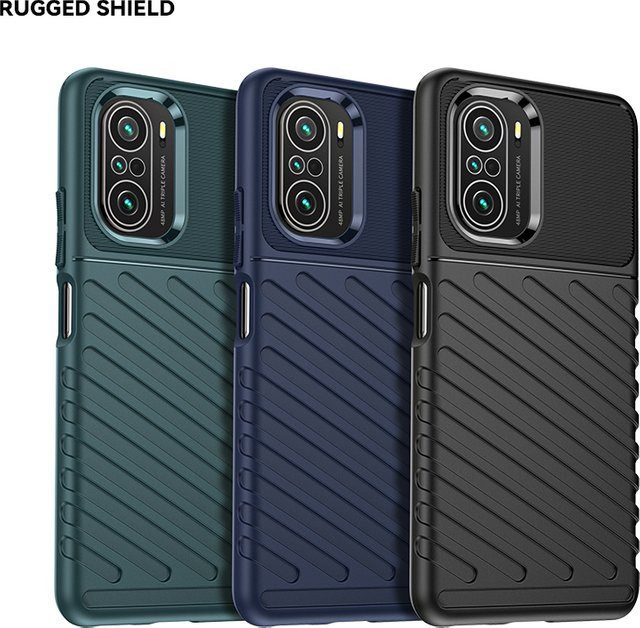 Stoßfeste Silikon Schutzhülle für Xiaomi 11i, 11X Pro, Redmi K40, K40 Pro, K40 Pro+ und Poco F3 in Grün - Bild 1