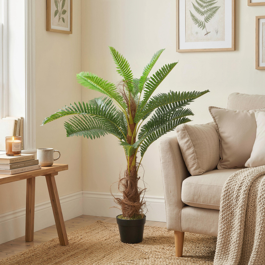Aosom Künstliche Palme Grün, 100 cm Höhe, inklusive Topf - Bild 2
