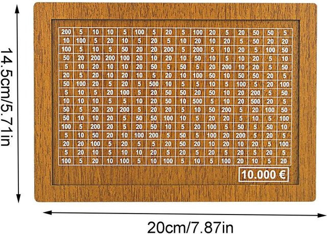 Holz Spardose mit Sparziel für Kinder in Braun, Rechteckig, B/T/H: 20,0 x 14,5 x 14,5 cm - Bild 1