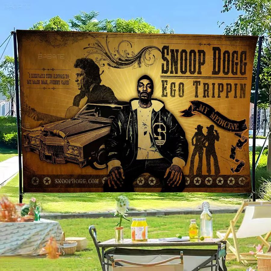 Potdemiel Party Banner Snoop Dogg Motiv Mehrfarbig Rechteckig zum Aufhängen - Bild 4