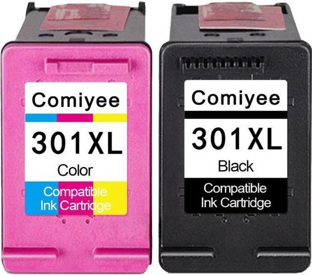 2 kompatible Tintenpatronen für HP 301 XL, Multicolor, passend für Envy 4500 4507 5530 und DeskJet 2054A 2510 2540 2050 1510 3055A 1050 - Bild 1