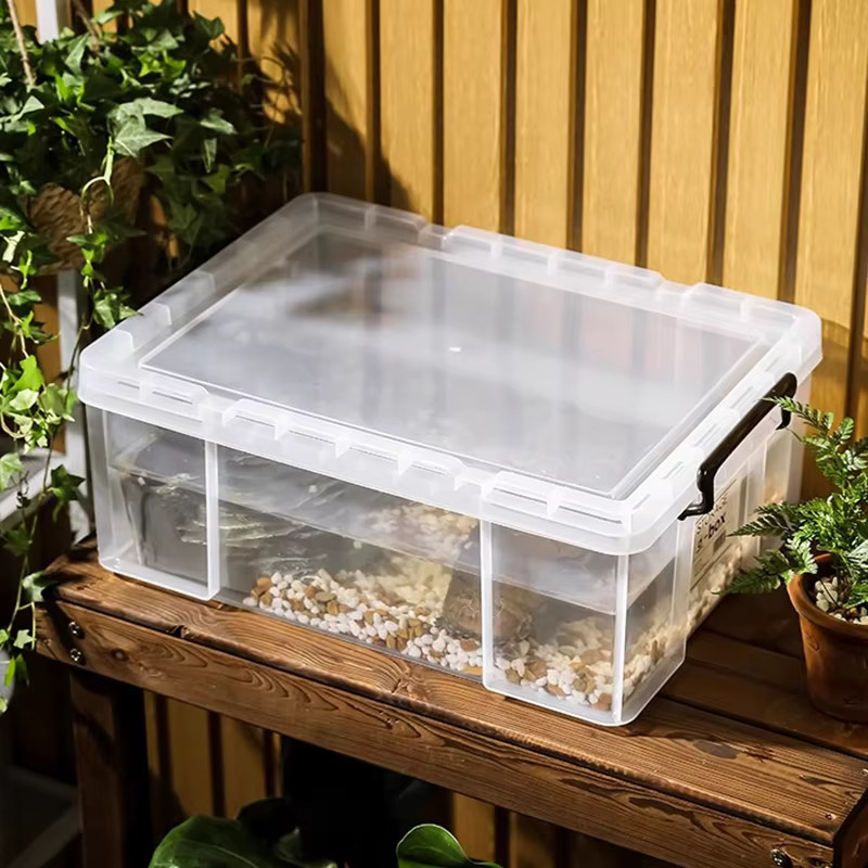 Miflame Schildkröten-Terrarium aus transparentem Kunststoff für Zucht und Transport - Bild 2