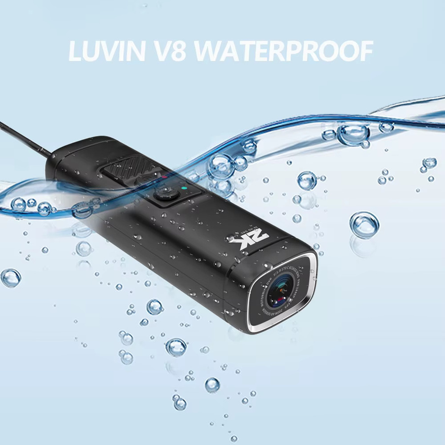 Luvin v8 Motorrad Dash Cam mit 1440P QHD Videoaufnahme, WiFi App Steuerung, Wasserdicht und Nachtsicht, Schwarz - Bild 5