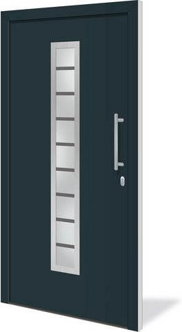 RORO Haustür Newhaven aus Aluminium in Anthrazit Grau mit Glaseinsatz, B: 90 cm, H: 210 cm - Bild 1