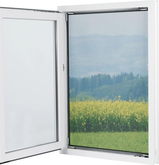 Easymaxx Fenster-Moskitonetz Magic Klick Schwarz B: 150 cm, H: 130 cm - Bild 1