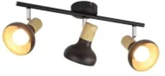 NETTLIFE Deckenstrahler aus Eisen in Schwarz, verstellbare Industrial Lampe für Wohnzimmer, Schlafzimmer und Home Office mit E14 Fassung - Bild 1