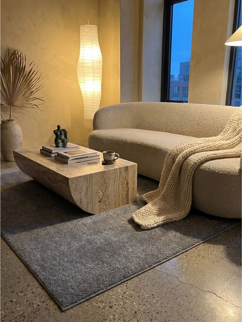 Kurzflorteppich Kadima Design, modern, grau, B/T: 140 x 200 cm - Bild 1