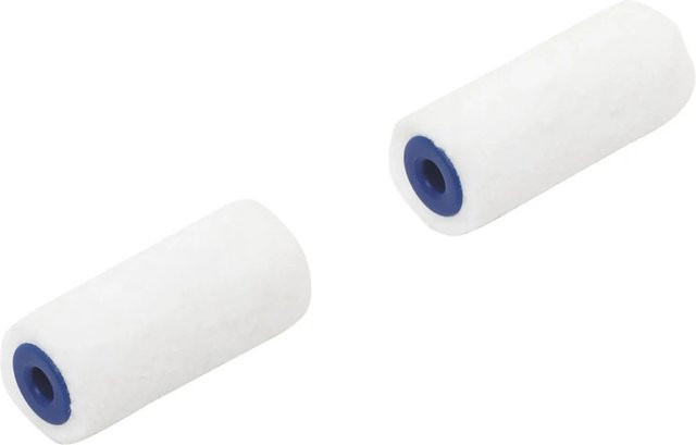 LUX-TOOLS Mini-Filzwalze aus Polyester, 2 Stück, Weiß, Breite: 5 cm, fusselfrei und für wasserbasierte Farben geeignet - Bild 1