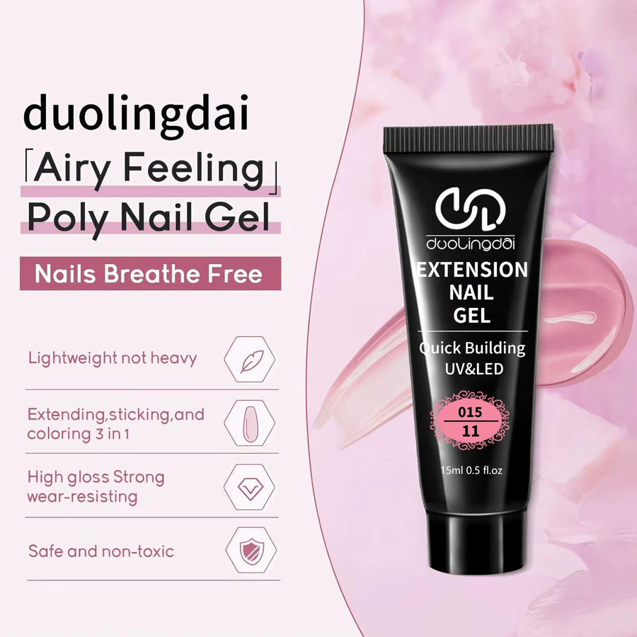DUOLINGDAI Poly Gel Nagel-Set, 4 Farben, Glänzend - Bild 3