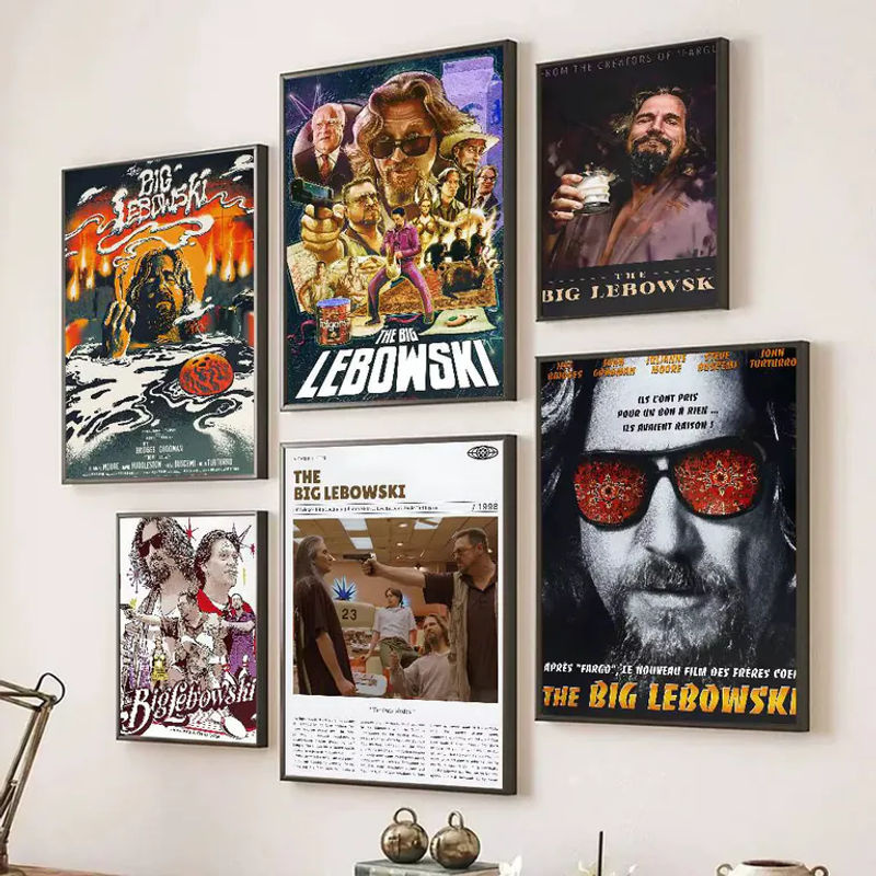 Selbstklebendes Wandposter The Big Lebowski Klassische Filmkunst als mehrfarbige Wanddekoration im Hochformat - Bild 3