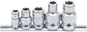 BGS Bit-Adapter-Satz mit Haltekugel in Silber, 5-teilig, 6,3 mm (1/4 Zoll), 10 mm (3/8 Zoll) und 12,5 mm (1/2 Zoll) - Bild 1