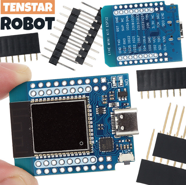 TENSTAR ROBOT D1 Mini ESP32 Entwicklungsboard mit WiFi und Bluetooth sowie CH9102 Serieller Chip für Internet der Dinge Projekte in Blau - Bild 1