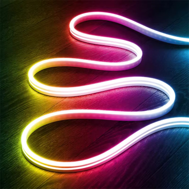Acosh RGBIC Neon Flex LED Streifen mit Tuya App-Steuerung, USB-Betrieb, 5m Länge, Multicolour, WS2812B Dynamische Beleuchtung für Schlafzimmer und Spielzimmer - Bild 5