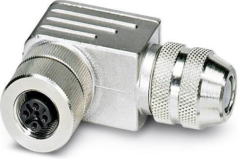 Phoenix Contact 1430420 Sensor-Aktor-Datensteckverbinder M12 Buchse gewinkelt, 5-polig, Farbe: Silber, Material: Metall - Bild 1