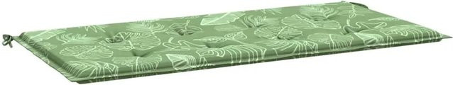 vidaXL Gartenbank-Auflage mit Blattmuster aus wasserabweisendem Oxford-Gewebe, B/T/H: 120 x 50 x 4 cm - Bild 1
