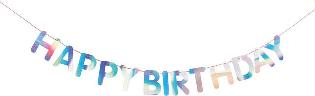 Rico Design Paper Poetry Happy Birthday Girlande in Irisierend Multicolor - Bild 1