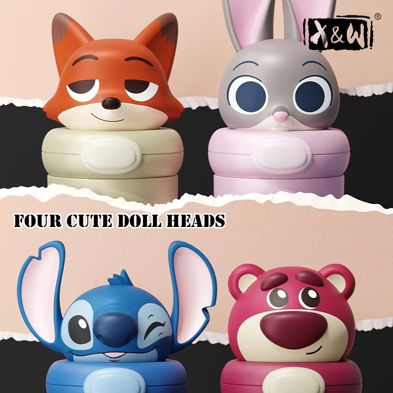 X&W Disney-Serie Puppenthermoskanne aus Edelstahl mit tragbarem Griff, Multicolour, 400 ml - Bild 3