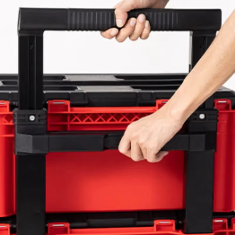 LISM Werkzeugkasten-Set, 6-stöckig stapelbar und wasserdicht, rot, B/T/H: 59,0 x 49,5 x 110,0 cm - Bild 3