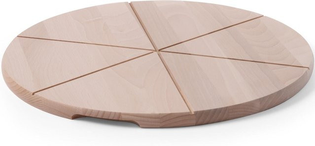 Hendi Holz-Pizzaschneidebrett rund in Braun Durchmesser: 40 cm - Bild 1