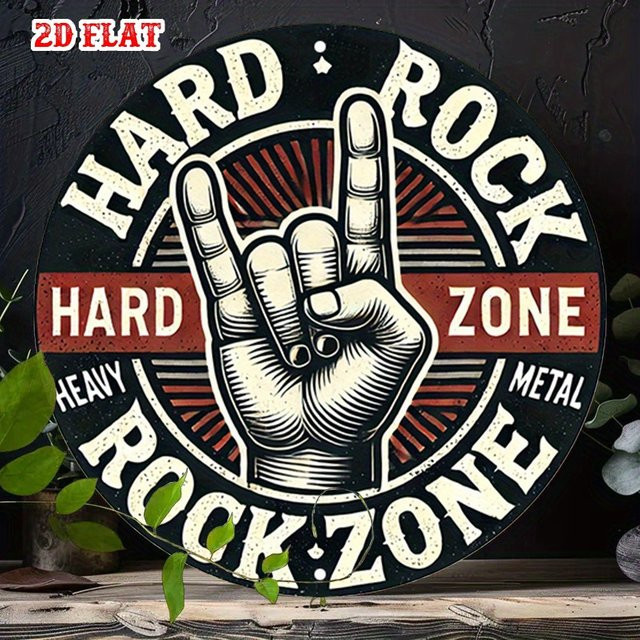 Zone Denmark Heavy Metal Rock Zone Wanddekoration Vintage Paper Poster in Schwarz und Multicolour, Durchmesser: 20 cm - Bild 1