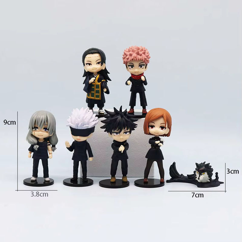7-teiliges Set Bandai Anime Jujutsu Kaisen Figuren aus Kunststoff, mehrfarbig, Höhe: 9 cm - Bild 3