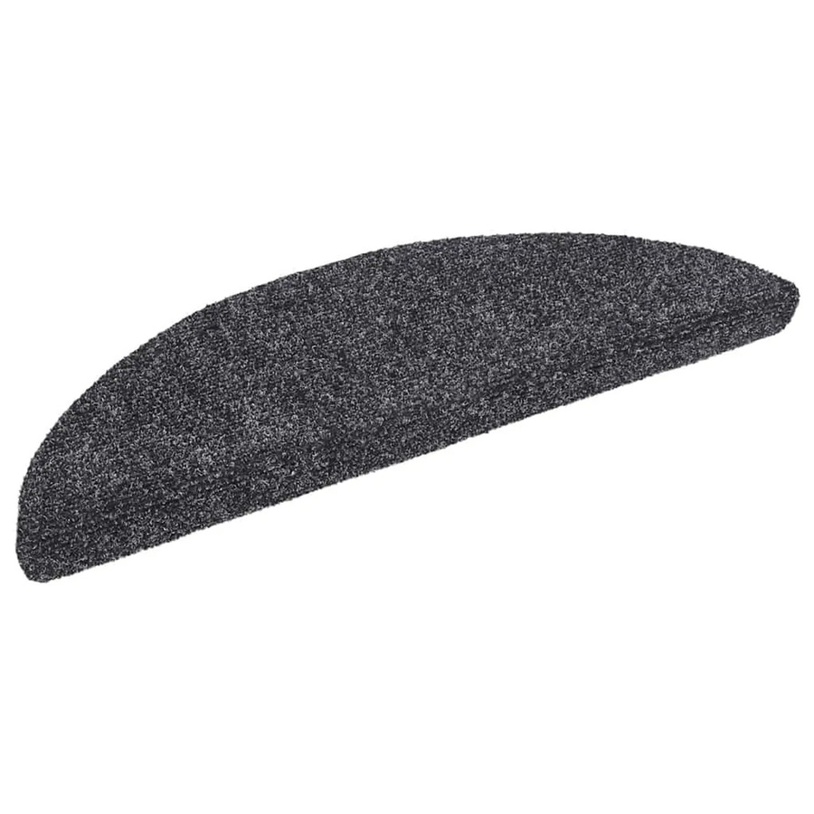 vidaXL Stufenmatten selbstklebend, 5 Stück, Dunkelgrau, Halbrund, B/T/H: 56 x 17 x 3 cm - Bild 2
