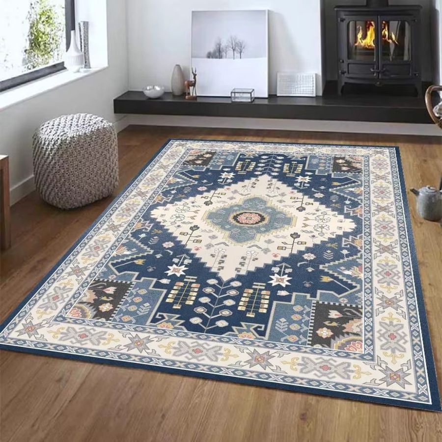 VIKAMA Luxus Flanell Teppich im böhmischen Design für Wohnzimmer und Schlafzimmer - Bild 1