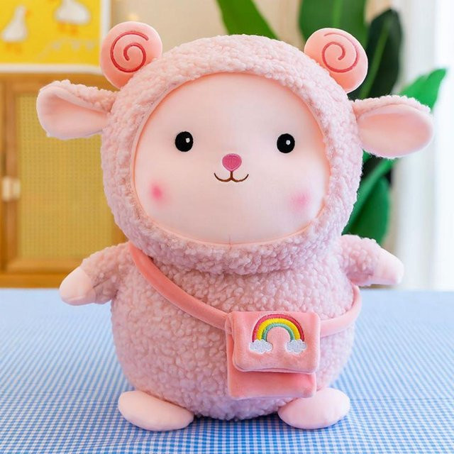 Yiran toy Regenbogen Schafpuppe, Plüschtier, 22cm, ab 3 Jahre - Bild 1