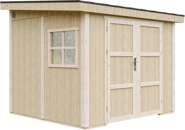 Timbela Premium-Paneel-Schuppen M938B in Beige Braun mit 5,9 m² Grundfläche - Bild 1