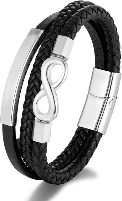 Armband Herren, Edelstahl, Silber, 21cm - Bild 1