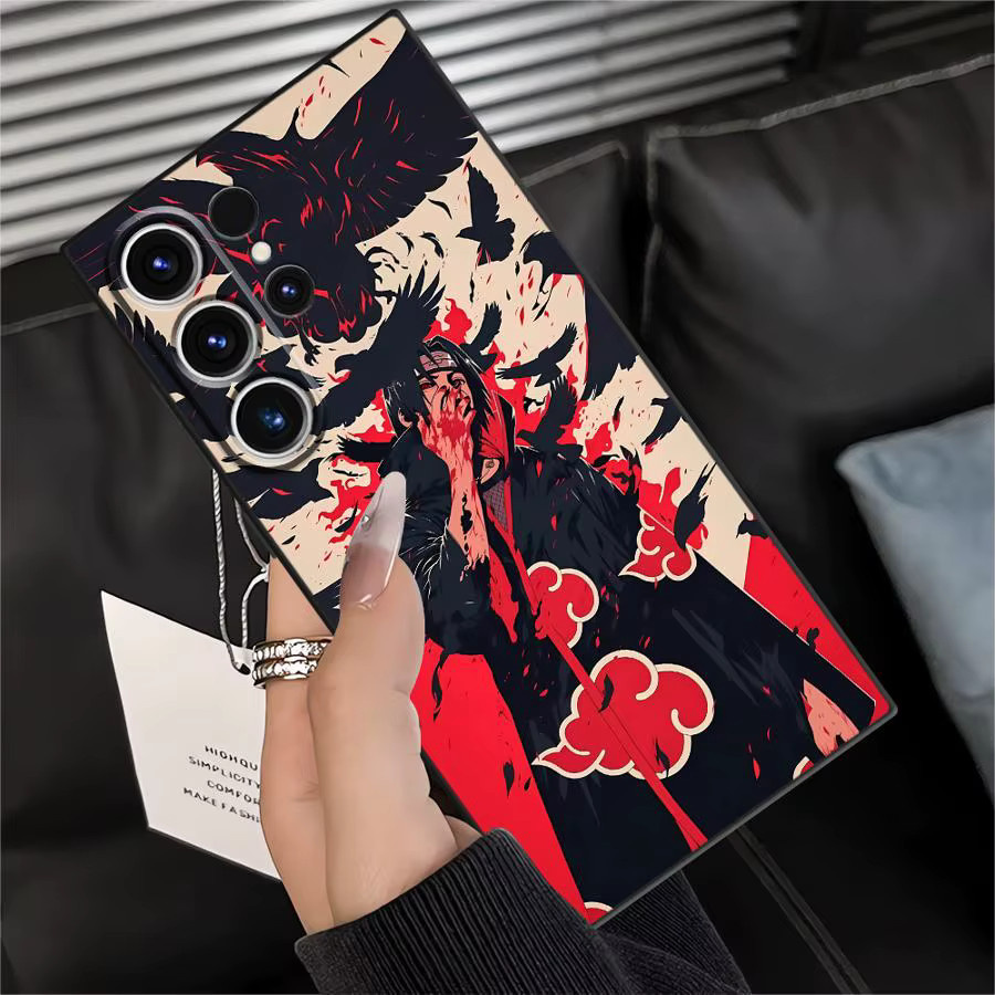 Schwarze weiche Handyhülle mit Anime Naruto Motiv für Samsung Galaxy S25 Edge S24 Plus S23 Ultra S21 FE S20 - Bild 3