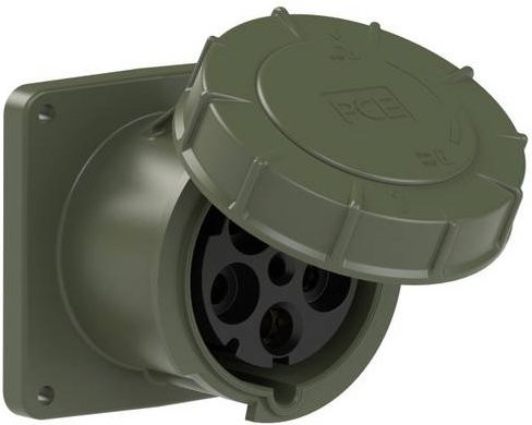 PC Electric Power Twist 345-6.u CEE Anbaudose 125A 5polig, grün, IP67 - Bild 1