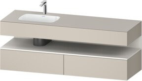 Duravit Einbauwaschtisch-Möbel-Set Qatego in Beige, B/T/H: 160 x 50 x 60 cm - Bild 1
