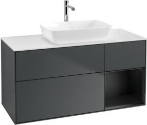 V&B Waschtischunterschrank Finion in Mattblau lackiert, Breite: 120 cm, Tiefe: 50,1 cm, Höhe: 50,1 cm - Bild 1