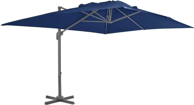 vidaXL Ampelschirm mit Aluminium-Mast in Azurblau, B/T: 400 x 300 cm - Bild 1