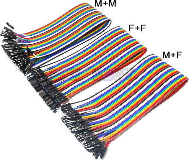 PUMUDDSY Dupont Jumper Kabel Set für Arduino DIY Kits, 40-Pin Anschluss mit Stecker auf Stecker sowie Buchse auf Buchse, Mehrfarbig, Länge: 20 cm - Bild 1